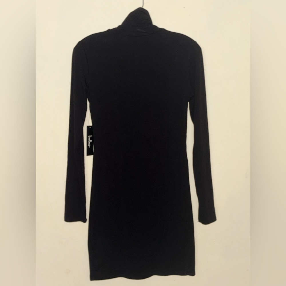 Lulu's Classic Black Turtleneck Dress - Picture 2 of 8